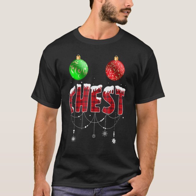 Chest Nuts Christmas   Matching Couple Chestnuts 3 T Shirt (Framsida)