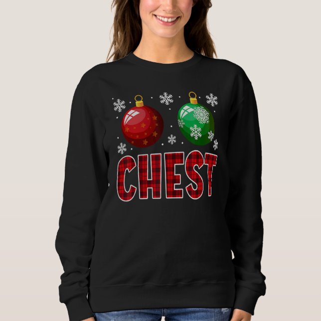 Chest Nuts Christmas   Matching Couple Chestnuts 7 T Shirt (Framsida)