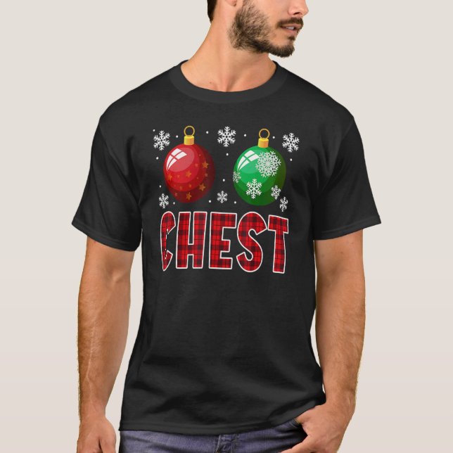 Chest Nuts Christmas   Matching Couple Chestnuts 7 T Shirt (Framsida)