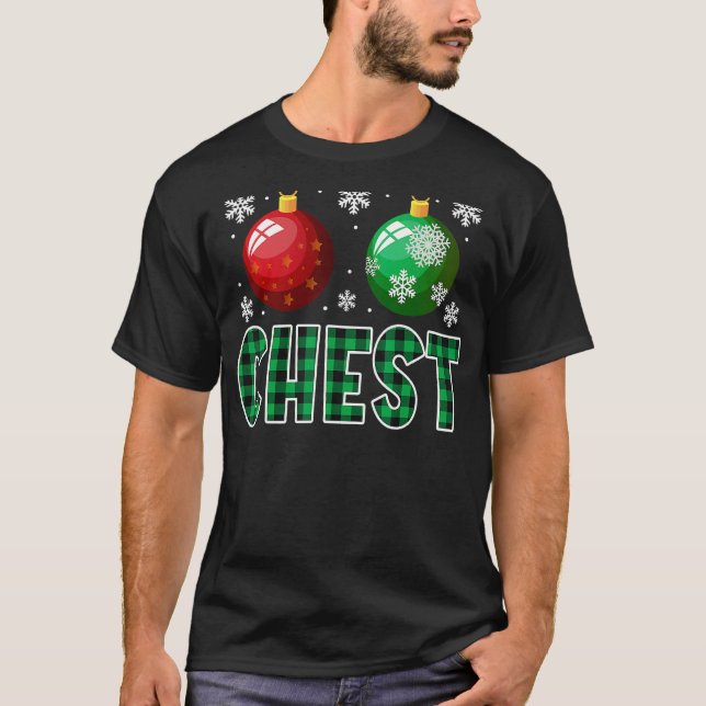 Chest Nuts Christmas   Matching Couple Chestnuts T Shirt (Framsida)