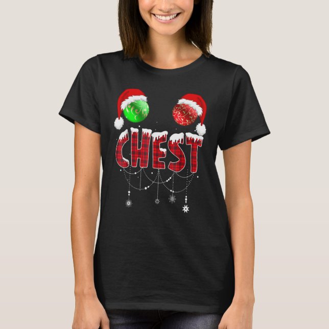 Chest Nuts Christmas   Matching Couple Chestnuts T Shirt (Framsida)