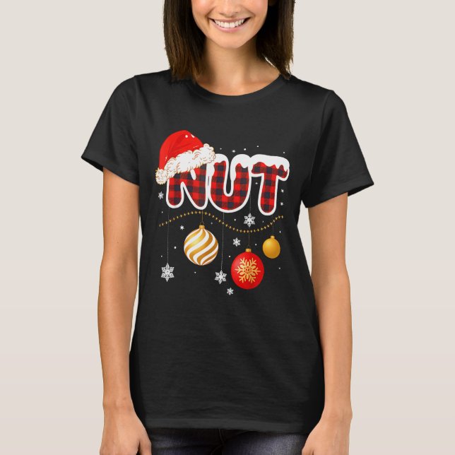 Chest Nuts Christmas Matching Couple Chestnuts  T Shirt (Framsida)
