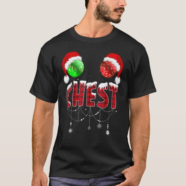 Chest Nuts Christmas   Matching Couple Chestnuts T Shirt (Framsida)
