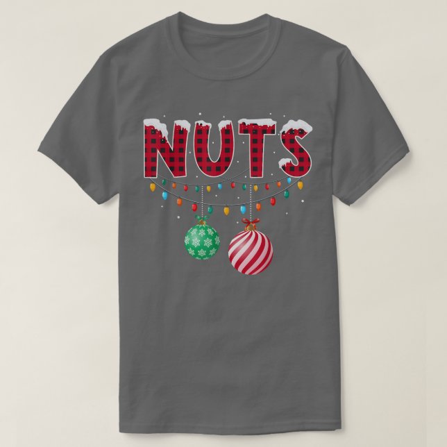 Chest Nuts ChristmasFunny Matching Couple Chestnut T Shirt (Design framsida)