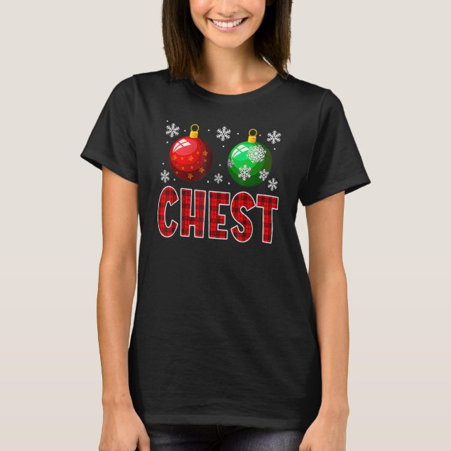 Chest Nuts Matching Chestnuts  Christmas Couples C T Shirt (Framsida)