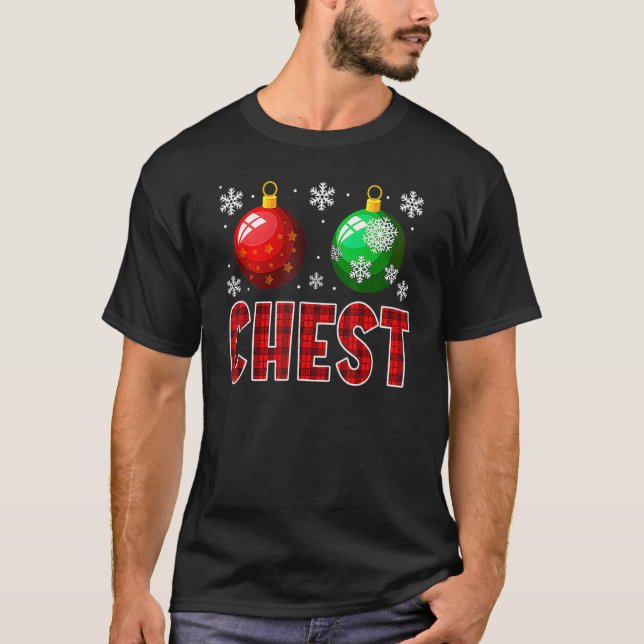 Chest Nuts Matching Chestnuts  Christmas Couples C T Shirt (Framsida)
