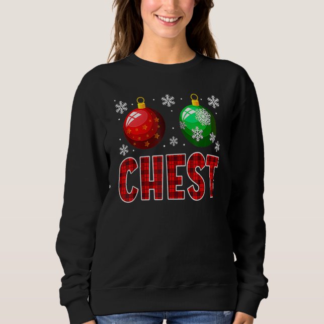 Chest Nuts Matching Chestnuts  Christmas Couples C T Shirt (Framsida)