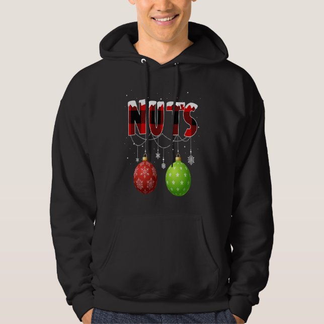 Chest Nuts   Matching Chestnuts Christmas Couples  Hoodie (Framsida)