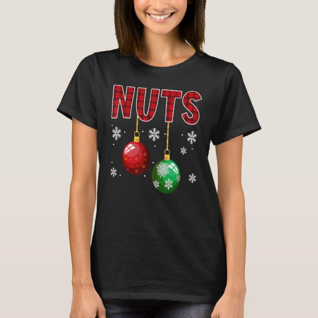 Chest Nuts  Matching Chestnuts Christmas Couples N T Shirt (Framsida)
