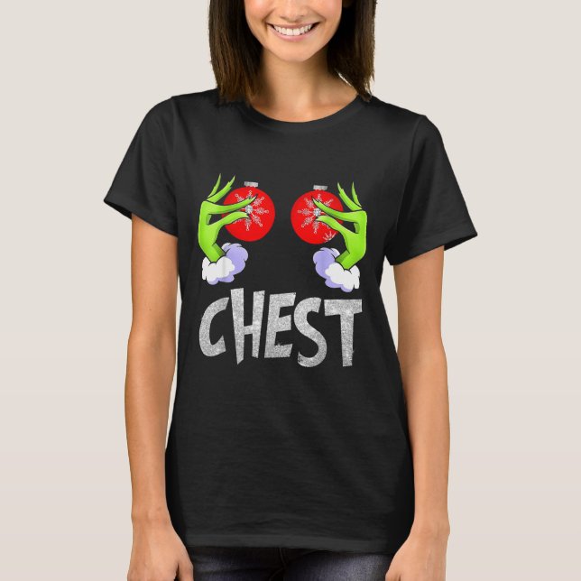 Chest Nuts Matching Chestnuts Christmas Snow Coupl T Shirt (Framsida)