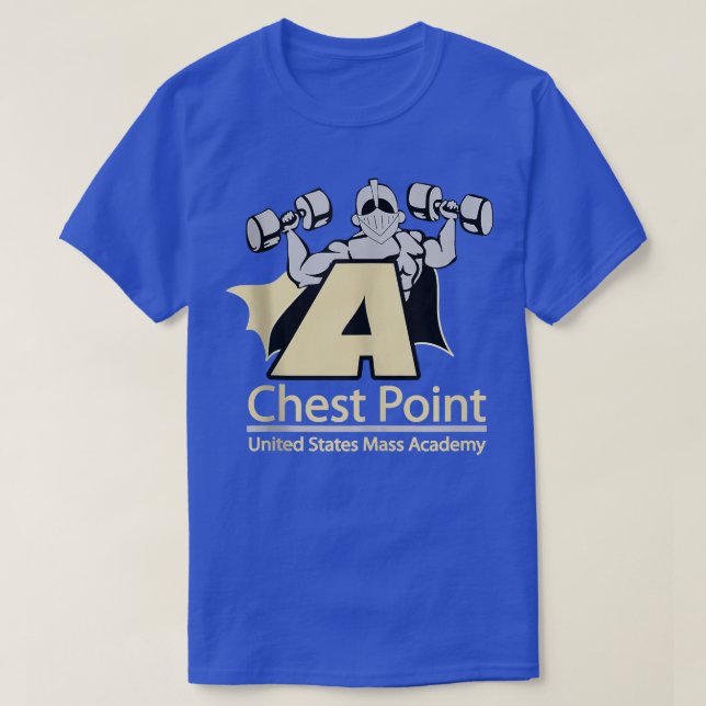 Chest Point Mass Academy Weightlifting Bodybuildin T Shirt (Design framsida)