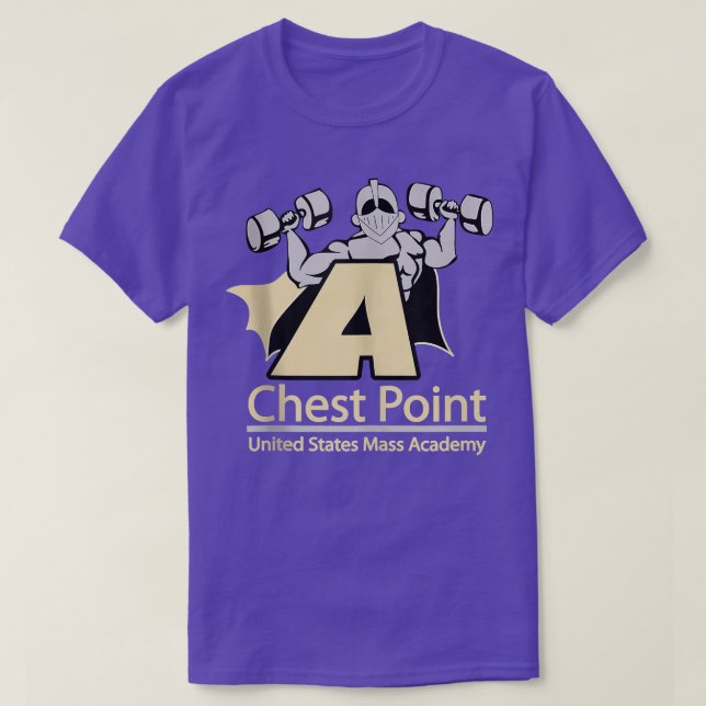 Chest Point Mass Academy Weightlifting Bodybuildin T Shirt (Design framsida)