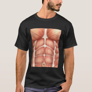 Chest Six Pack Abs Muscles Anatomy Costume T Shirt