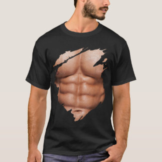 Chest Six Pack Abs Muscles BodyBuilder T Shirt