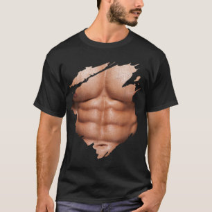 Chest Six Pack Abs Muscles BodyBuilder T Shirt