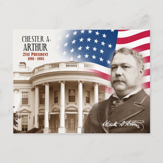 Chester A. Arthur -  21:e president i USA Vykort (Framsida)