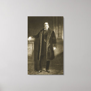 Chester A. Arthur 21st president av den eniga Sten Canvastryck