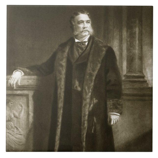 Chester A. Arthur 21st president av den eniga Sten Kakelplatta (Framsidan)