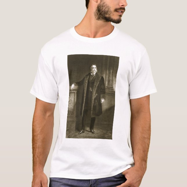 Chester A. Arthur 21st president av den eniga Sten T Shirt (Framsida)