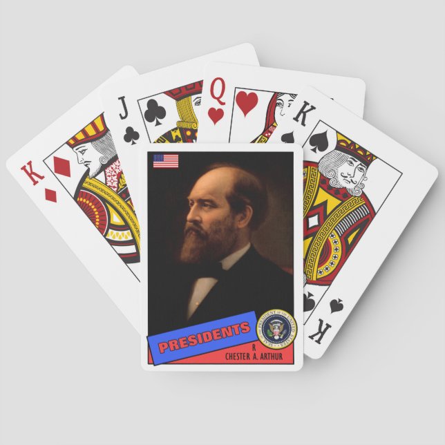 Chester A. Arthur Baseball Card Kortlek (Baksidan)