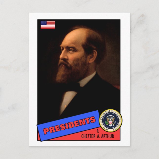 Chester A. Arthur Baseball Card Vykort (Framsida)