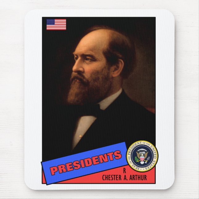 Chester A. Arthur Basebollkort Musmatta (Framsidan)