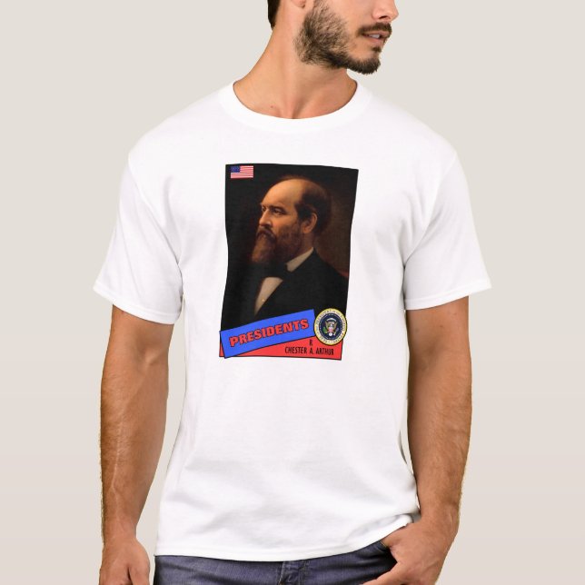 Chester A. Arthur Basebollkort Tee Shirt (Framsida)