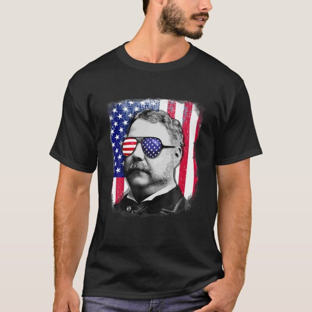 Chester A Arthur US flagga shirt 4 juli T (Framsida)