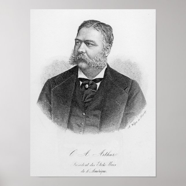 Chester Alan Arthur, graverad av A. Weger Poster (Framsidan)