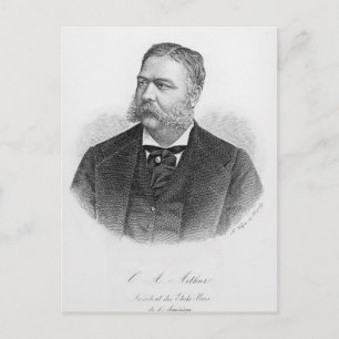 Chester Alan Arthur, graverad av A. Weger Vykort