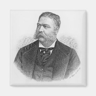 Chester Alan Arthur som inristas av A. Weger Magnet