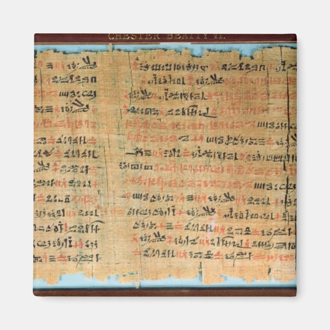 Chester Beatty Medical Papyrus Magnet (Framsidan)