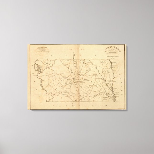 Chester District, South Carolina Canvastryck (Framsida)