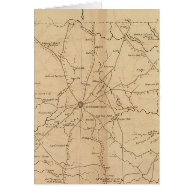 Chester District, South Carolina Hälsningskort (Framsidan)