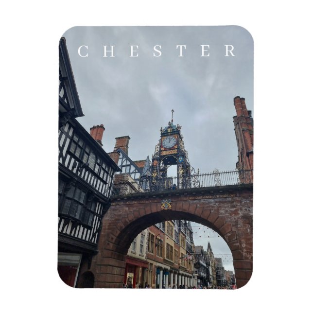 Chester Eastgate Clock View-kylskåp Magnet (Vertikal)