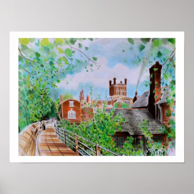 Chester, England art Poster (Framsidan)