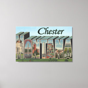 Chester Montana - stora brevplatser Canvastryck