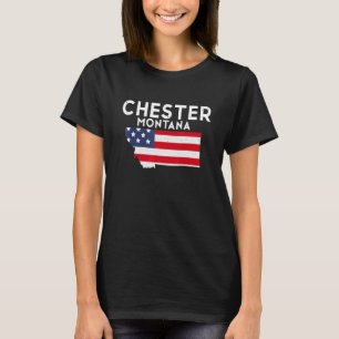 Chester Montana USA State America Travel Montanan T Shirt