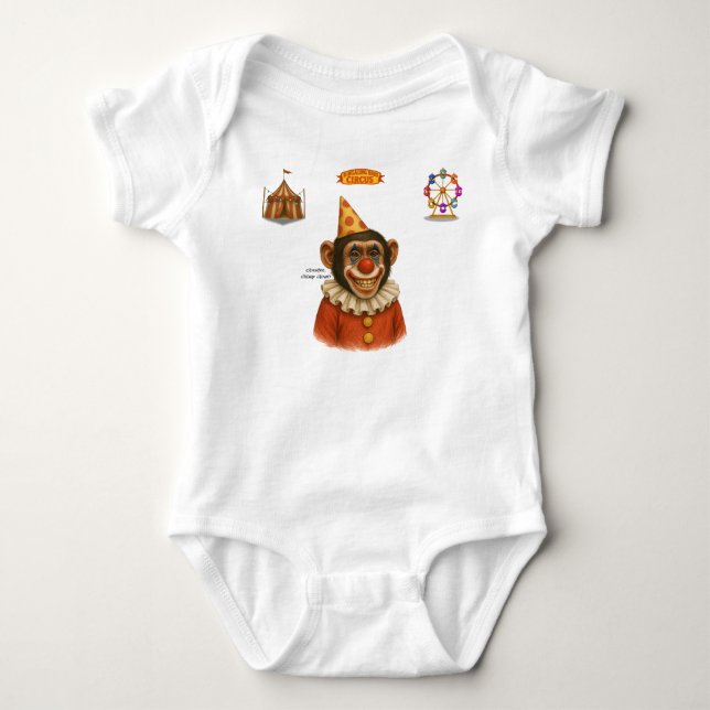 Chester schimpansclownen t shirt (Framsida)