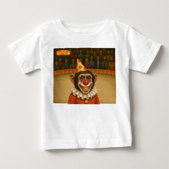 Chester schimpansclownen t shirt (Framsida)