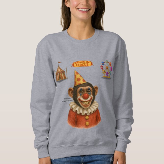 Chester schimpansclownen t shirt (Framsida)