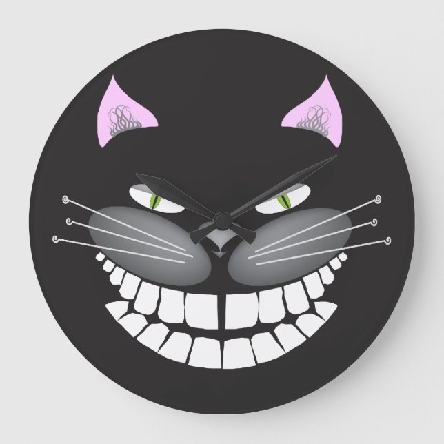 Chester till Cheshire Cat Clock Stor Klocka (Framsida)