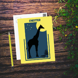 Chester Zoo Underbar Britain Vintage Giraffe Vykort