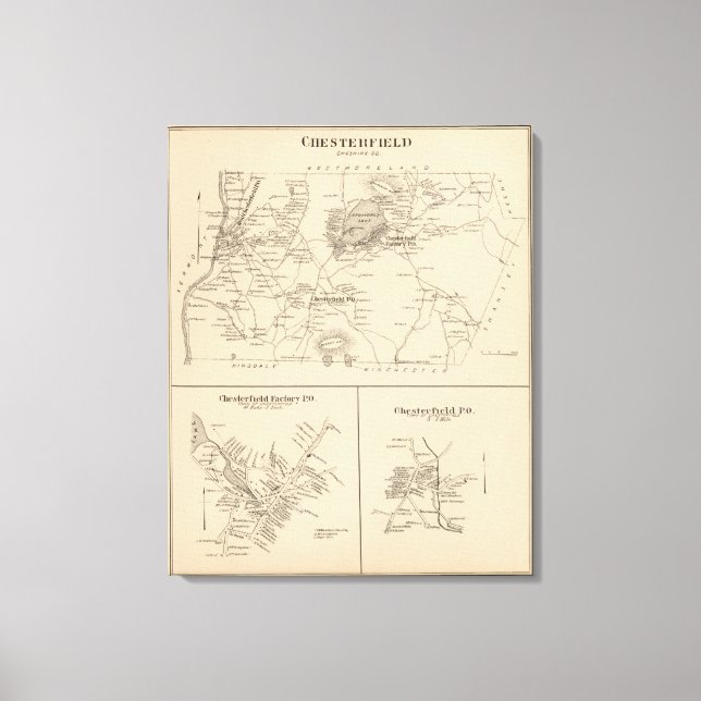 Chesterfield, Cheshire Co Canvastryck (Framsida)