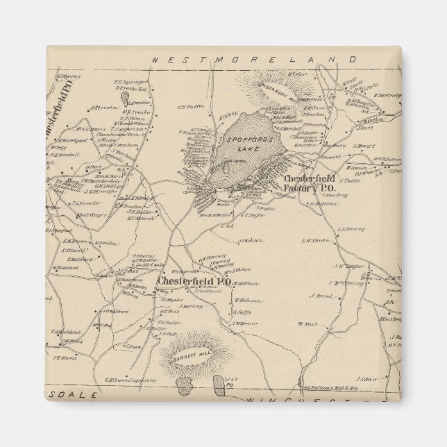 Chesterfield, Cheshire Co Magnet (Framsidan)