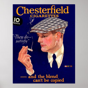 Chesterfield cigaretter som förbluffar poster