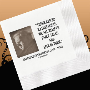 Chesterton No Rationalists alla tror Fairy Tales Pappersservett
