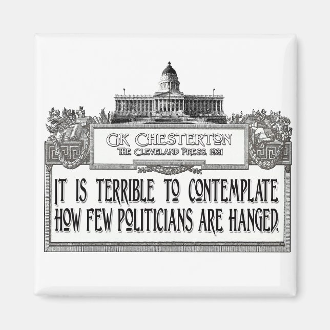 Chesterton på Politikar Hanging Magnet (Framsidan)