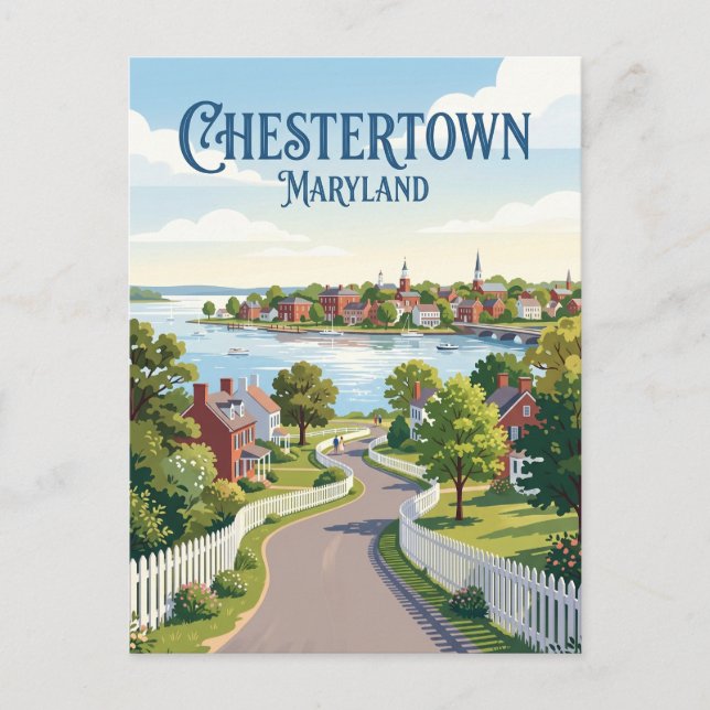 Chestertown Maryland Vykort (Framsida)