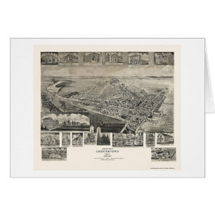 Chestertown panorama- karta för MD - 1907 Hälsningskort